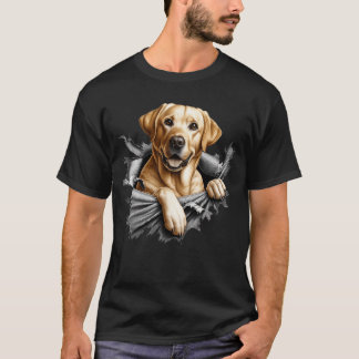 labrador retriever scheurt door rippen t-shirt