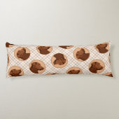 Labrador Retriever Schilderen Chocolade Lab Dog Ar Lichaamskussen (Achterkant)