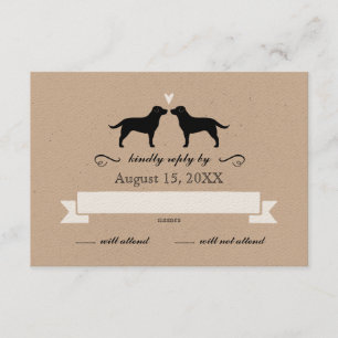 Labrador Retriever Silhouettes Wedding RSVP