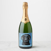 Labrador Retriever Sparkling Wijnetiket (Voorkant)