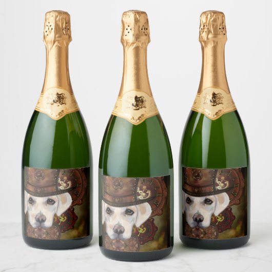 Labrador Retriever Sparkling Wijnetiket (Flessen)