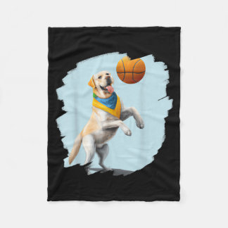 Labrador Retriever Speelt Honkbal Grappige Hond Fleece Deken