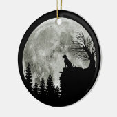 Labrador Retriever staan op berg Halloween Keramisch Ornament (Links)