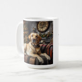 Labrador Retriever SteamPunk Christmas Mug Cup (Devant gauche)