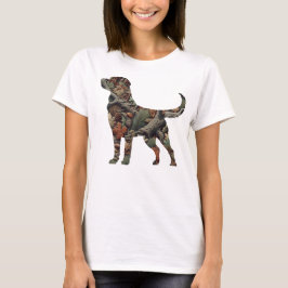 Labrador Retriever T-shirt met camouflage
