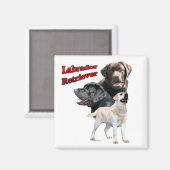 Labrador Retriever Trio 2 - Magnet (Recto/Verso)