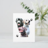 Labrador Retriever Trio Briefkaart (Staand voorkant)