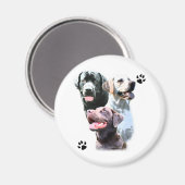 Labrador Retriever Trio - Magnet (Recto/Verso)