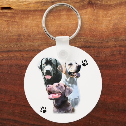 Labrador Retriever Trio - Sleutelhanger (Voorkant)