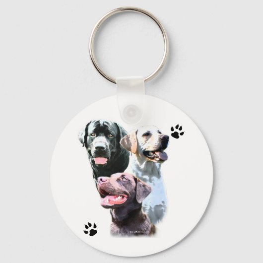 Labrador Retriever Trio - Sleutelhanger (Achterkant)