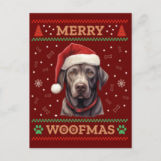 Labrador Retriever Ugly Kerstmis Briefkaart