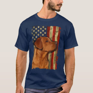Labrador Retriever US Vlag Voor Rode Labrador D T-shirt