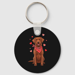 Labrador Retriever Valentijnsdag Hond Liefhebber H Sleutelhanger