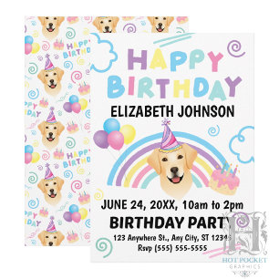 Labrador Retriever Verjaardagsuitnodiging Kaart