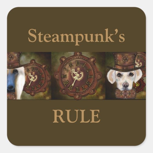 Labrador Retriever Vierkante Sticker (Voorkant)