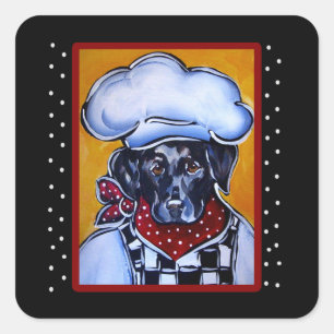 LABRADOR RETRIEVER VIERKANTE STICKER