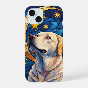 Labrador Retriever Vitrail Nuit Ciel Lune