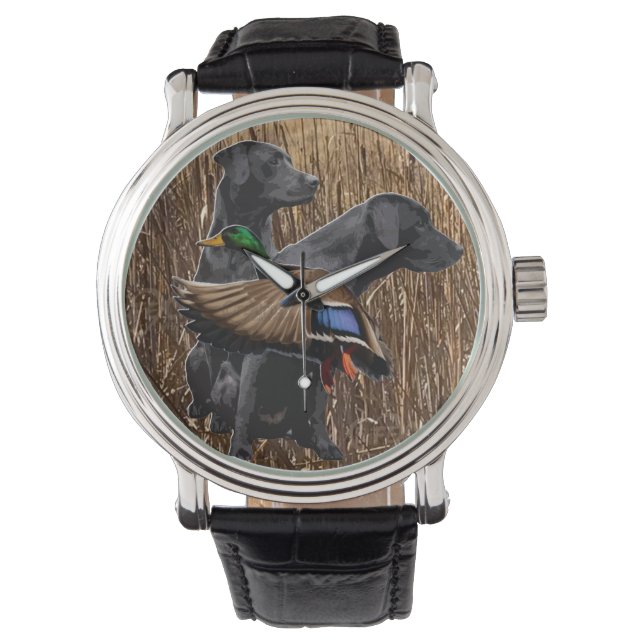 Labrador Retriever Watch, Duck Hunting Horloge (Voorkant)