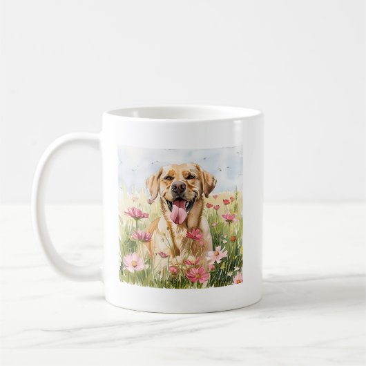 Labrador Retriever Watercolor Mug Koffiemok (Links)