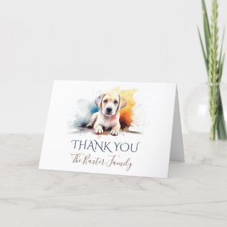 Labrador Retriever Waterverf Dank u kaart