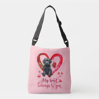 Labrador Retriever Waterverf V-Day Crossbody tas