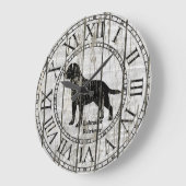 Labrador Retriever Weathered Wood Grote Klok (Hoek)