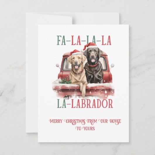 Labrador Retriever Whimsical Christmas | Feestdagenkaart (Voorkant)