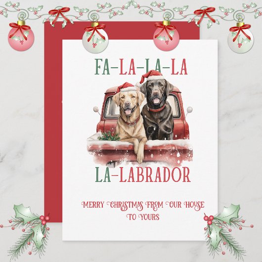 Labrador Retriever Whimsical Christmas | Feestdagenkaart