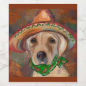 LABRADOR RETRIEVER WIJN ETIKET (Enkel label)