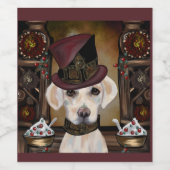 Labrador Retriever Wijn Etiket (Enkel label)