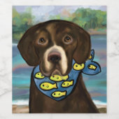 Labrador Retriever Wijn Etiket (Enkel label)