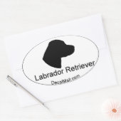 Labrador Retriever Window Decal Ovale Sticker (Envelop)
