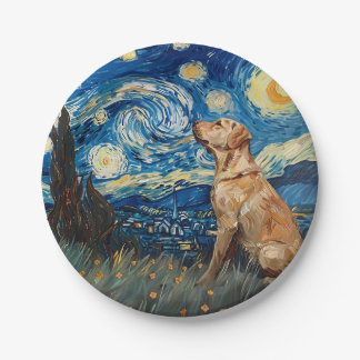 Labrador Retriever Yellow Lab Dog Sterrennacht Papieren Bordje
