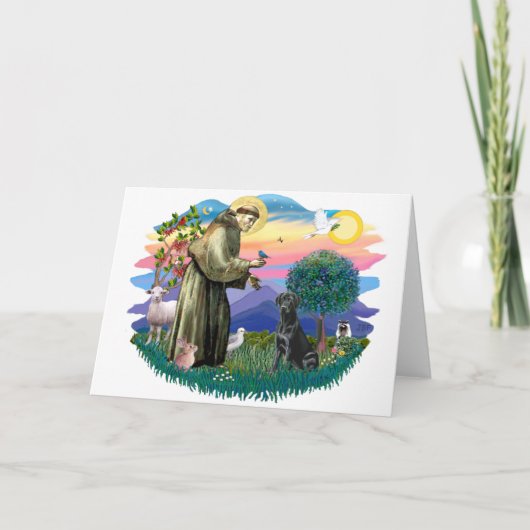 Labrador Retriever (zwart) Kaart (Voorkant)