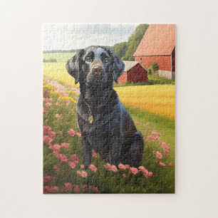 Labrador Retriever Zwart Legpuzzel