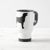 Labrador Retriever (zwart) Reisbeker (Voorkant rechts)