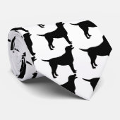 Labrador Retriever (zwart) Stropdas (Opgerold)