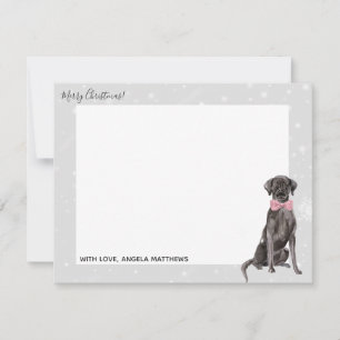 Labrador Retriever Zwarte Lab Kerst Kaarten Notitiekaartje