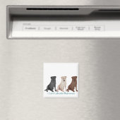 Labrador Retrievers - 3 Kleuren om van te houden Magneet (Insitu (Vaatwasser))