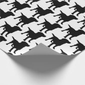 Labrador Retrievers Black Dog Pattern Cadeaupapier (Hoek)