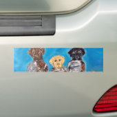 LABRADOR RETRIEVERS BUMPERSTICKER (Op auto)