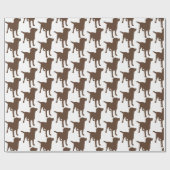 Labrador Retrievers Chocolate Dog Pattern Cadeaupapier (Vlak)