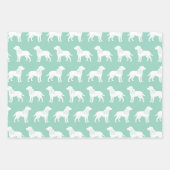 Labrador Retrievers Dog Gift Bow Pattern Inpakpapier Vel (Voorkant 3)
