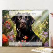Labrador Retrievers Floral Kalender