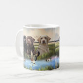 labrador retrievers (jachthonden) koffiemok (Voorkant links)