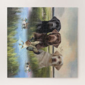 labrador retrievers (jachthonden) legpuzzel (Horizontaal)