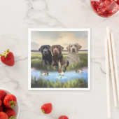 labrador retrievers (jachthonden) servet (Insitu)