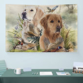 Labrador Retrievers met fazant, Art Spandoek (Beurs)