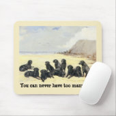 Labrador Retrievers op de strand Mousepad Muismat (Met muis)