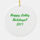 Labrador Retrievers Ornament (Achterkant)